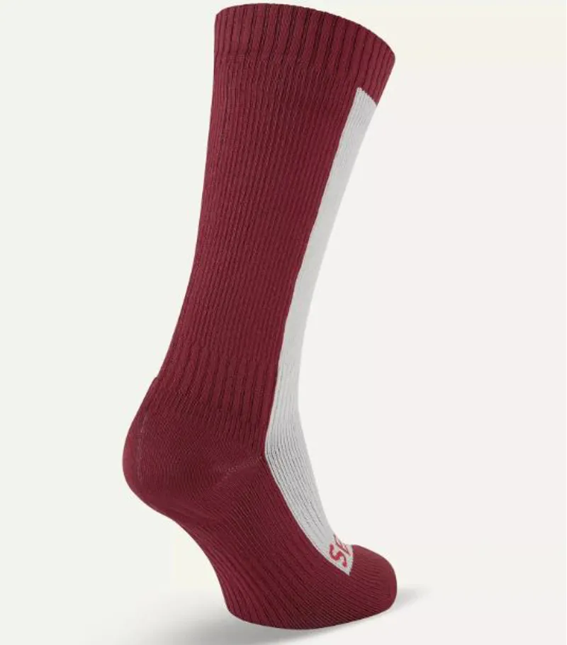 Sealskinz WP Cold Weather Mid Length Sock Grey/ Red